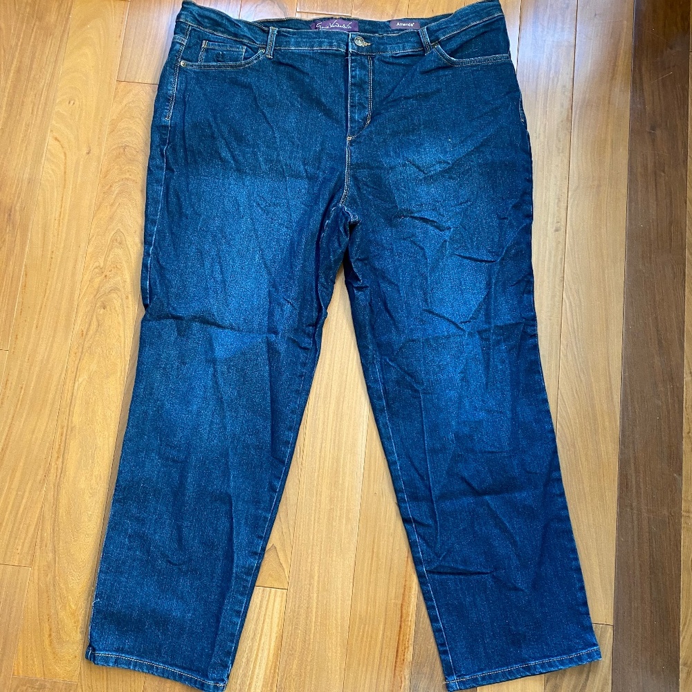 Gloria Vanderbilt Womens Amanda Classic High Rise Tapered Jean Plus Size